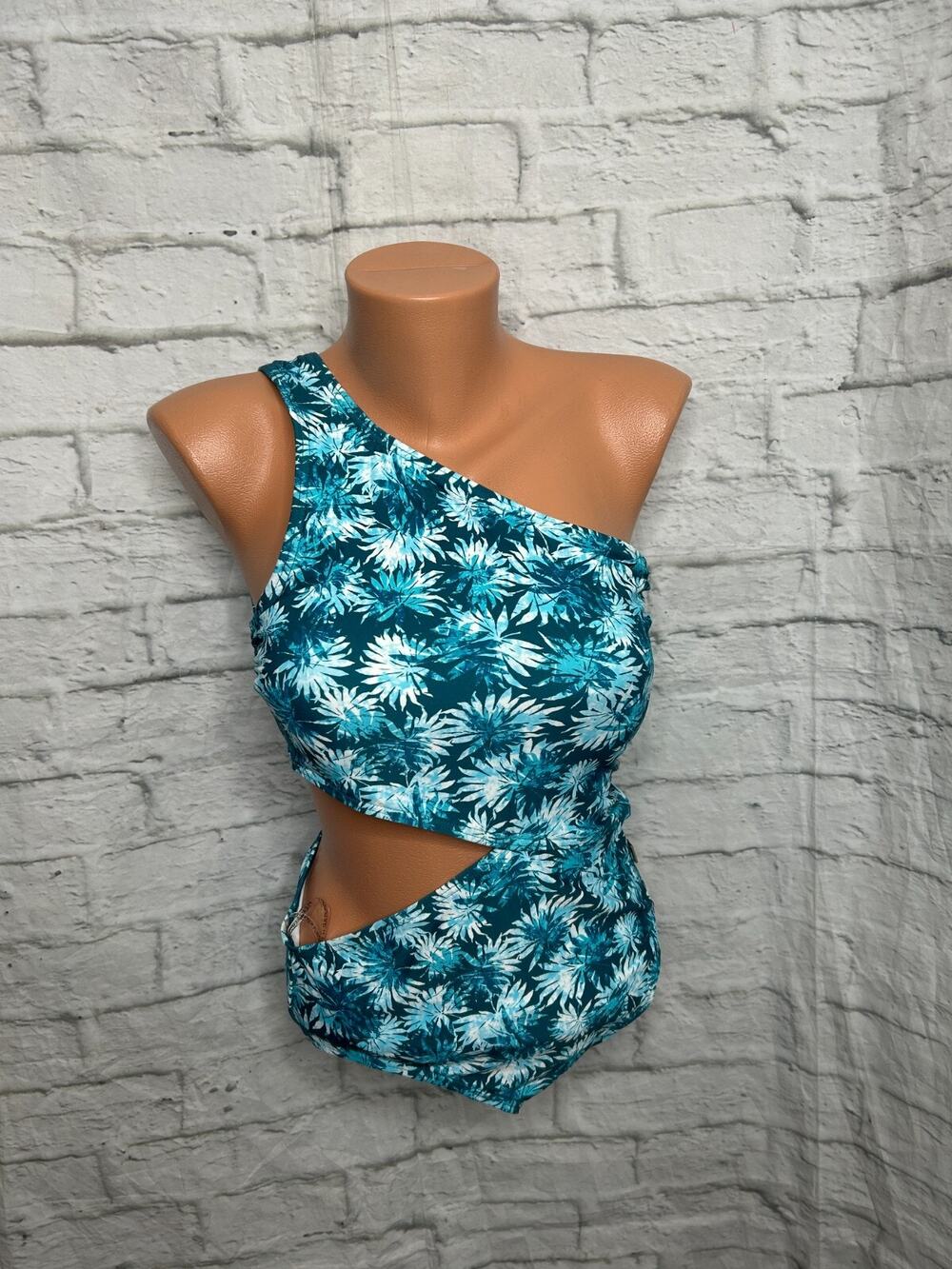 NWT Michael Kors Shoulder Strap One-Piece Blue Size 10